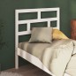 vidaXL Cabecero de cama madera maciza de pino blanco 81x4x100 cm