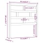 vidaXL Cabecero de cama madera maciza de pino blanco 81x4x100 cm