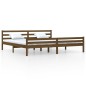 vidaXL Estructura de cama madera maciza marrón miel 200x200 cm