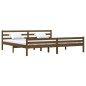 vidaXL Estructura de cama madera maciza marrón miel 200x200 cm