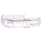 vidaXL Estructura de cama madera maciza marrón miel 200x200 cm