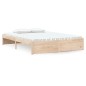 vidaXL Estructura de cama de matrimonio madera maciza 135x190 cm vidaXL Estructura de cama de matrimonio madera maciza 135x190 cm