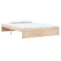 vidaXL Estructura de cama de matrimonio madera maciza 135x190 cm vidaXL Estructura de cama de matrimonio madera maciza 135x190 cm