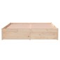 vidaXL Estructura de cama de matrimonio madera maciza 135x190 cm vidaXL Estructura de cama de matrimonio madera maciza 135x190 cm