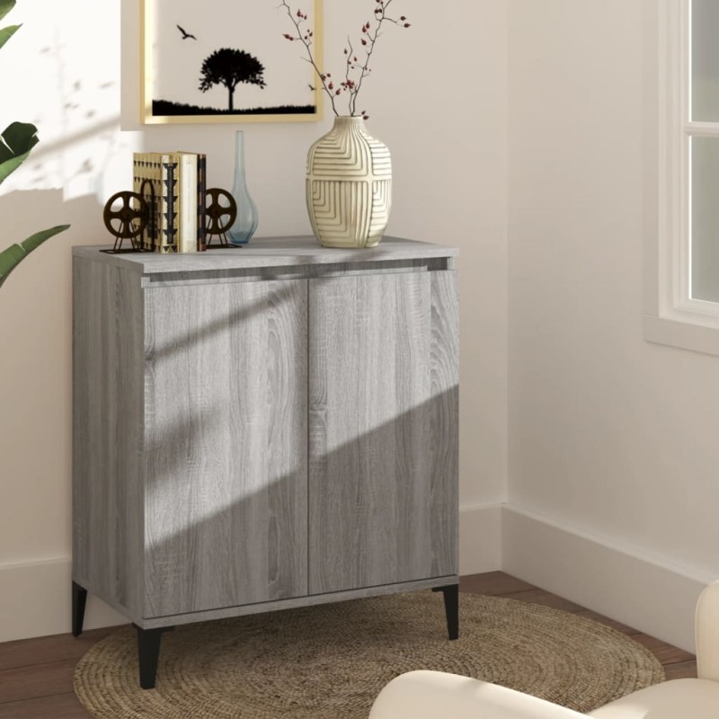 vidaXL Aparador de madera contrachapada gris Sonoma 60x35x70 cm vidaXL Aparador de madera contrachapada gris Sonoma 60x35x70 cm
