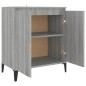 vidaXL Aparador de madera contrachapada gris Sonoma 60x35x70 cm vidaXL Aparador de madera contrachapada gris Sonoma 60x35x70 cm