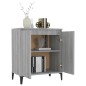 vidaXL Aparador de madera contrachapada gris Sonoma 60x35x70 cm vidaXL Aparador de madera contrachapada gris Sonoma 60x35x70 cm