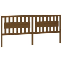 vidaXL Cabecero de cama madera maciza de pino marrón miel 205x4x100 cm