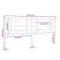 vidaXL Cabecero de cama madera maciza de pino 186x4x100 cm