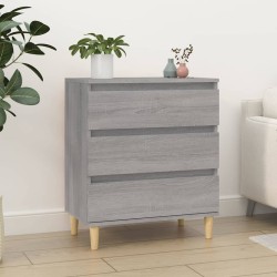 vidaXL Aparador de madera contrachapada gris Sonoma 60x35x70 cm