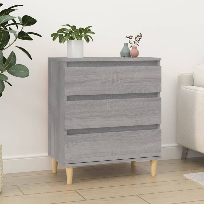 vidaXL Aparador de madera contrachapada gris Sonoma 60x35x70 cm vidaXL Aparador de madera contrachapada gris Sonoma 60x35x70 cm
