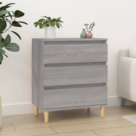 vidaXL Aparador de madera contrachapada gris Sonoma 60x35x70 cm