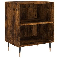 vidaXL Mesita de noche madera de ingeniería roble ahumado 40x30x50 cm