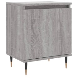vidaXL Mesita de noche madera de ingeniería gris Sonoma 40x30x50 cm