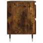 vidaXL Mesita de noche madera de ingeniería roble ahumado 40x35x50 cm vidaXL Mesita de noche madera de ingeniería roble ahumado 40x35x50 cm