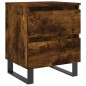 vidaXL Mesita de noche madera de ingeniería roble ahumado 40x35x50 cm vidaXL Mesita de noche madera de ingeniería roble ahumado 40x35x50 cm
