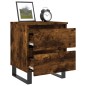 vidaXL Mesita de noche madera de ingeniería roble ahumado 40x35x50 cm vidaXL Mesita de noche madera de ingeniería roble ahumado 40x35x50 cm