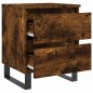 vidaXL Mesita de noche madera de ingeniería roble ahumado 40x35x50 cm vidaXL Mesita de noche madera de ingeniería roble ahumado 40x35x50 cm