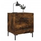 vidaXL Mesita de noche madera ingeniería roble ahumado 40x35x47,5 cm vidaXL Mesita de noche madera ingeniería roble ahumado 40x35x47,5 cm