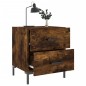 vidaXL Mesita de noche madera ingeniería roble ahumado 40x35x47,5 cm vidaXL Mesita de noche madera ingeniería roble ahumado 40x35x47,5 cm