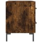 vidaXL Mesita de noche madera ingeniería roble ahumado 40x35x47,5 cm vidaXL Mesita de noche madera ingeniería roble ahumado 40x35x47,5 cm