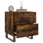 vidaXL Mesita de noche madera ingeniería roble ahumado 40x35x47,5 cm