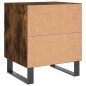 vidaXL Mesita de noche madera ingeniería roble ahumado 40x35x47,5 cm