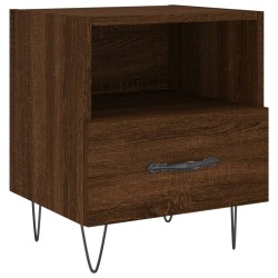 vidaXL Mesita de noche madera de ingeniería roble marrón 40x35x47,5 cm