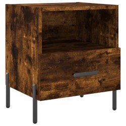 vidaXL Mesita de noche madera ingeniería roble ahumado 40x35x47,5 cm