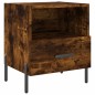 vidaXL Mesita de noche madera ingeniería roble ahumado 40x35x47,5 cm vidaXL Mesita de noche madera ingeniería roble ahumado 40x35x47,5 cm