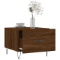 vidaXL Mesa de centro madera contrachapada roble marrón 50x50x40 cm vidaXL Mesa de centro madera contrachapada roble marrón 50x50x40 cm