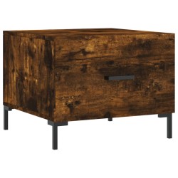 vidaXL Mesa de centro madera contrachapada roble ahumado 50x50x40 cm