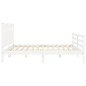 vidaXL Estructura de cama con cabecero madera maciza blanco 200x200 cm vidaXL Estructura de cama con cabecero madera maciza blanco 200x200 cm