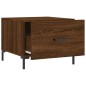 vidaXL Mesa de centro madera contrachapada roble marrón 50x50x40 cm vidaXL Mesa de centro madera contrachapada roble marrón 50x50x40 cm