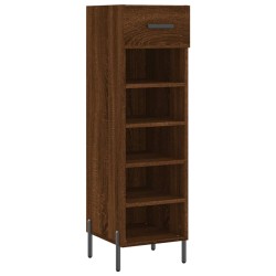 vidaXL Zapatero madera de ingeniería roble marrón 30x35x105 cm