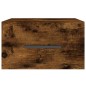 vidaXL Mesita de noche de pared color roble ahumado 35x35x20 cm vidaXL Mesita de noche de pared color roble ahumado 35x35x20 cm