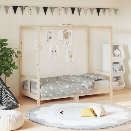 vidaXL Estructura de cama para niños madera maciza de pino 80x160 cm