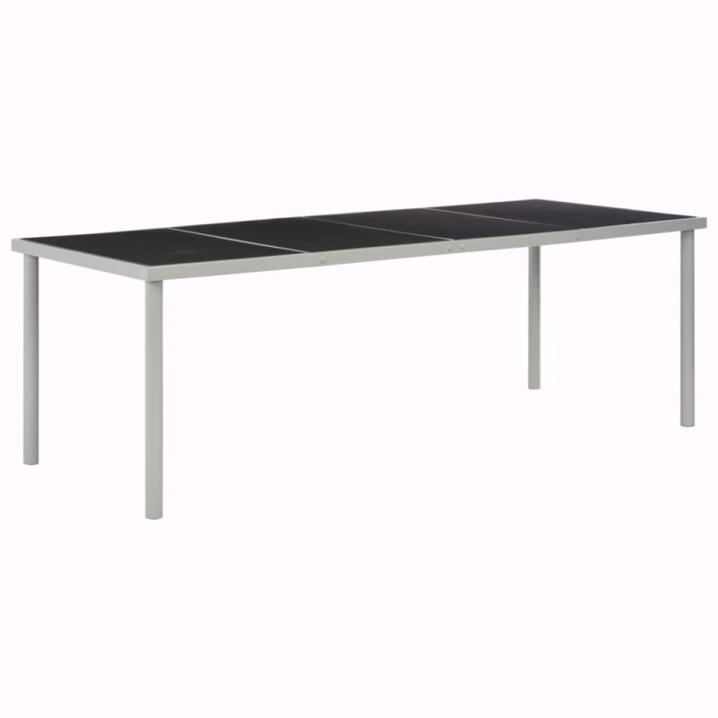 vidaXL Mesa de jardín de jardín de acero negra 220x90x74,5 cm vidaXL Mesa de jardín de jardín de acero negra 220x90x74,5 cm