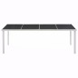 vidaXL Mesa de jardín de jardín de acero negra 220x90x74,5 cm vidaXL Mesa de jardín de jardín de acero negra 220x90x74,5 cm