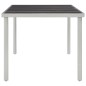 vidaXL Mesa de jardín de jardín de acero negra 220x90x74,5 cm vidaXL Mesa de jardín de jardín de acero negra 220x90x74,5 cm