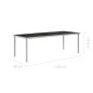 vidaXL Mesa de jardín de jardín de acero negra 220x90x74,5 cm vidaXL Mesa de jardín de jardín de acero negra 220x90x74,5 cm