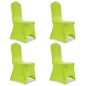 vidaXL Funda de silla elástica 4 unidades verde vidaXL Funda de silla elástica 4 unidades verde
