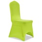 vidaXL Funda de silla elástica 4 unidades verde vidaXL Funda de silla elástica 4 unidades verde