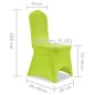 vidaXL Funda de silla elástica 4 unidades verde vidaXL Funda de silla elástica 4 unidades verde