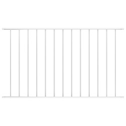 vidaXL Panel de valla con acero recubrimiento polvo blanco 1,7x1,25m