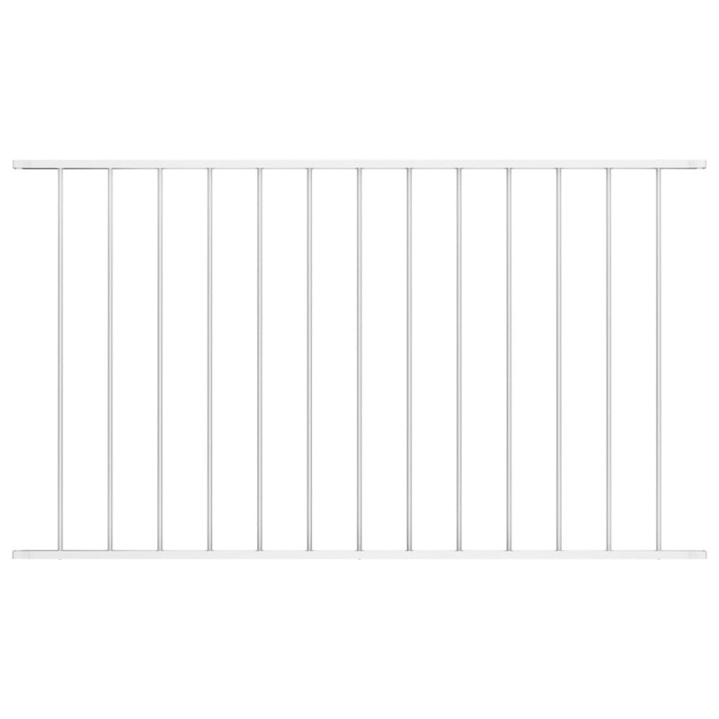 vidaXL Panel de valla con acero recubrimiento polvo blanco 1,7x1,25m vidaXL Panel de valla con acero recubrimiento polvo blanco 1,7x1,25m