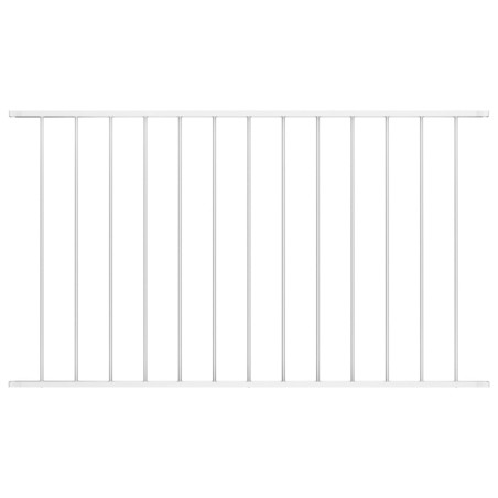 vidaXL Panel de valla con acero recubrimiento polvo blanco 1,7x1,25m