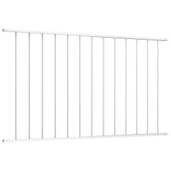 vidaXL Panel de valla con acero recubrimiento polvo blanco 1,7x1,25m
