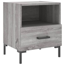vidaXL Mesita de noche madera de ingeniería gris Sonoma 40x35x47,5 cm