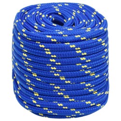 vidaXL Cuerda de barco polipropileno azul 16 mm 100 m